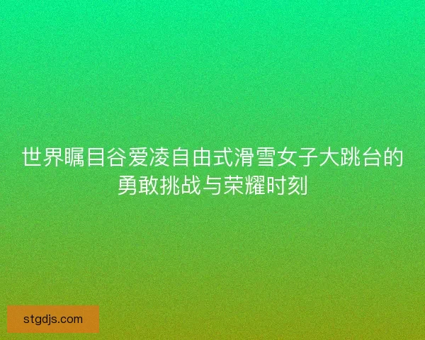 世界瞩目谷爱凌自由式滑雪女子大跳台的勇敢挑战与荣耀时刻
